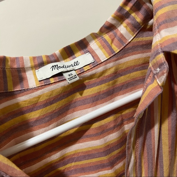 Madewell Central Shirt in Rainbow Stripe in XS - Picture 8 of 10